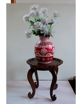 Hand-Painted Clay Vase – Vibrant & Handmade
