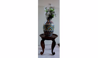 Hand-Painted Clay Vase – Artisan Crafted Beauty