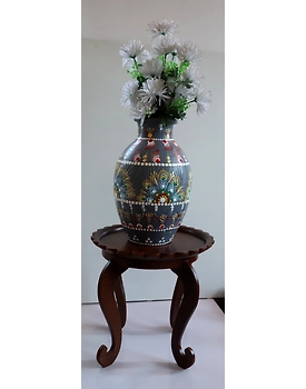 Hand-Painted Clay Vase – Artisan Crafted Beauty