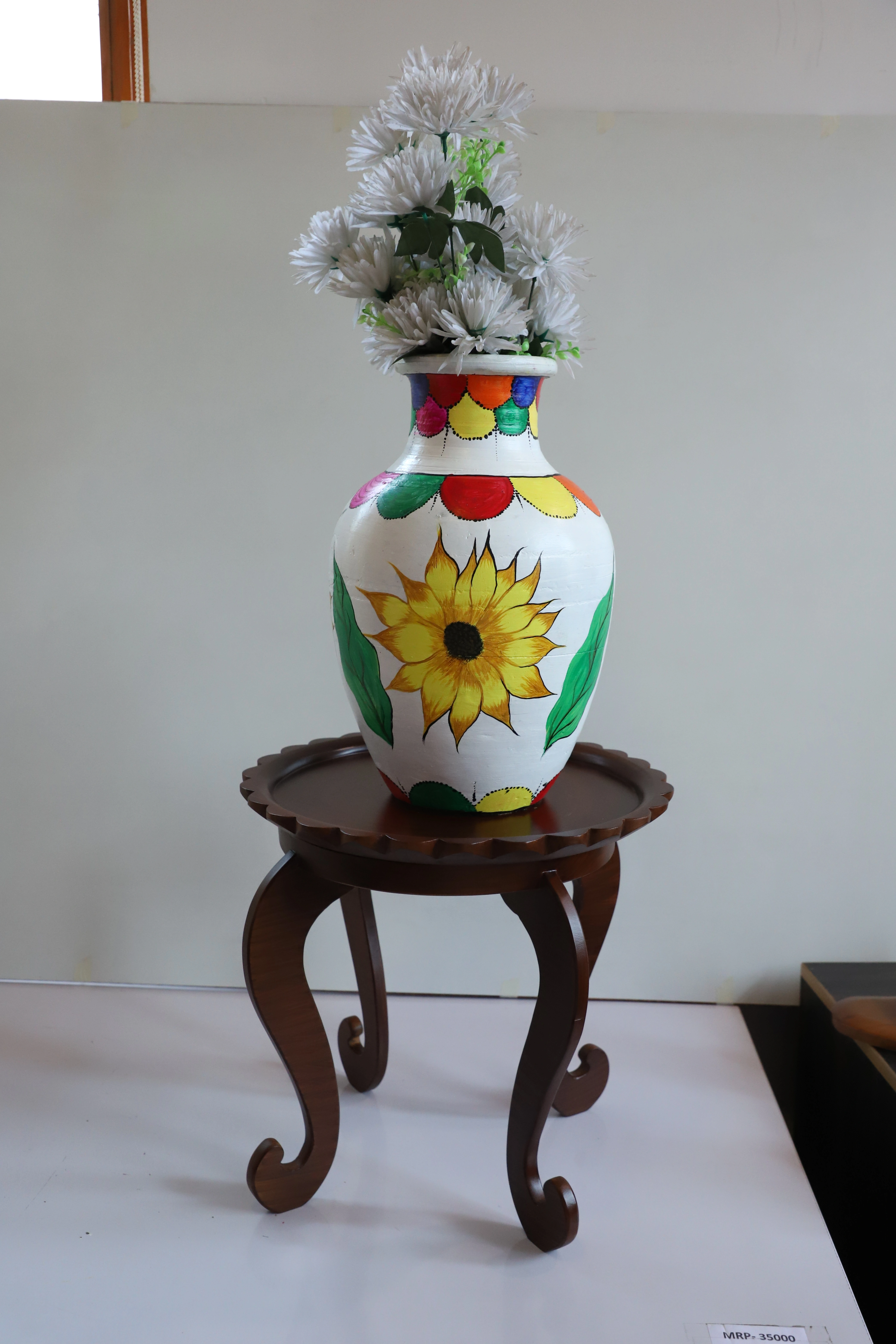 Hand-Painted Clay Vase – Colorful &amp; Unique-12643263