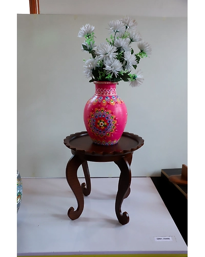 Hand-Painted Clay Vase – Artistic &amp; Elegant-12643271