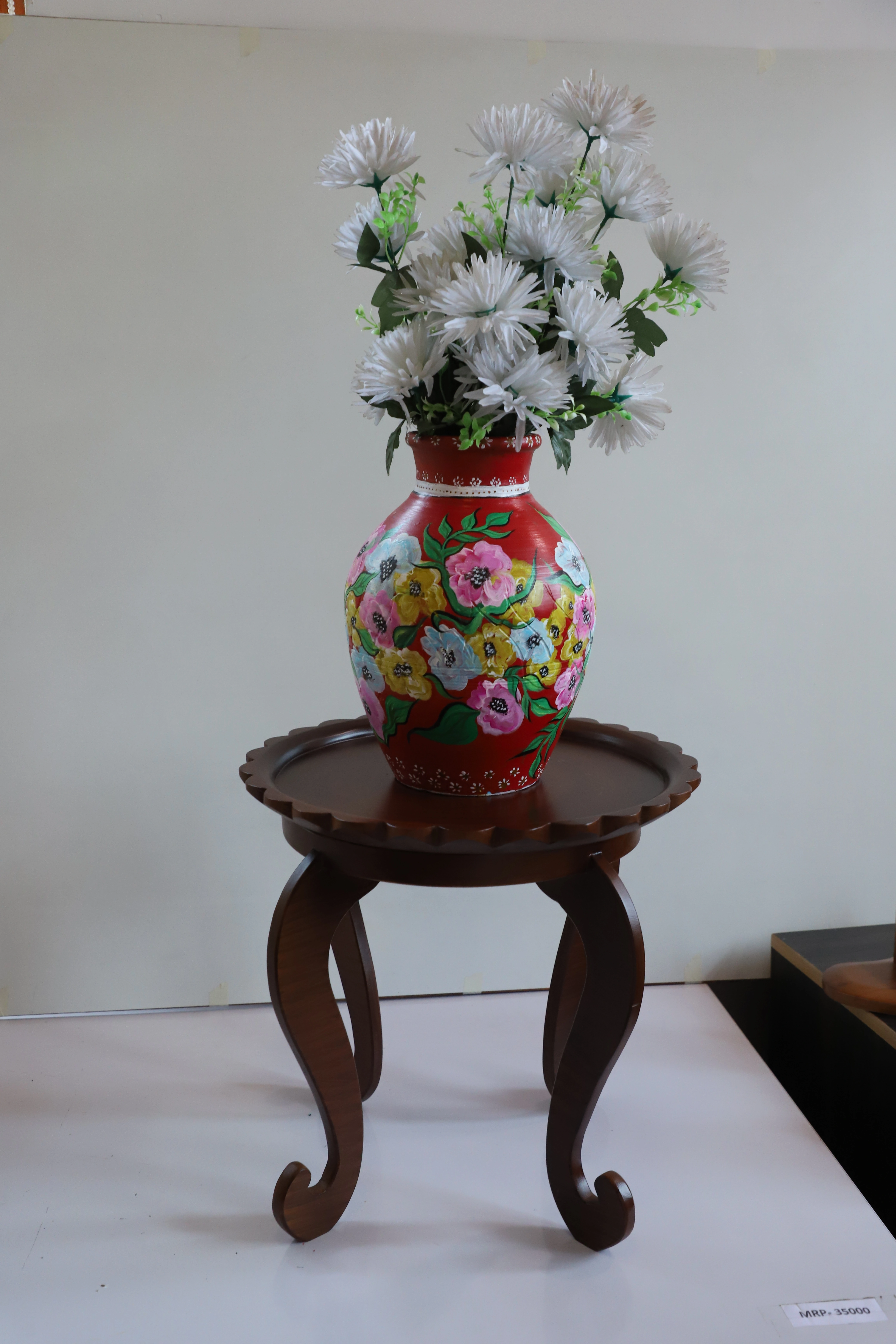 Hand-Painted Clay Vase – Unique &amp; Colorful Artistry-12643799