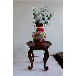 Hand-Painted Clay Vase – Unique & Colorful Artistry