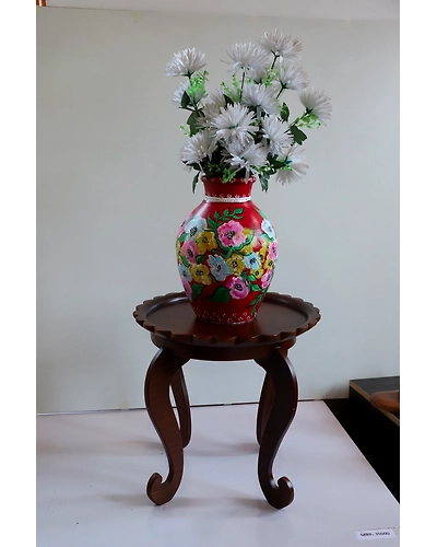 Hand-Painted Clay Vase – Unique &amp; Colorful Artistry-12643799