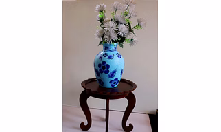 Hand-Painted Clay Vase – Artistic & Timeless