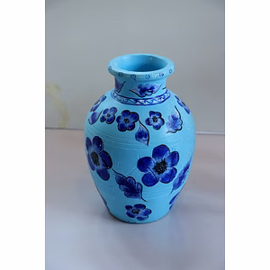 Hand-Painted Clay Vase – Artistic & Timeless