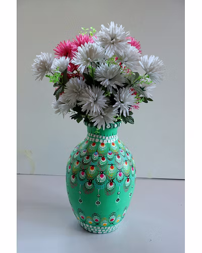 Handcrafted Clay Vase – Rustic Elegance-12643895