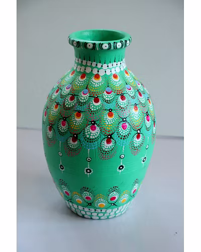 Handcrafted Clay Vase – Rustic Elegance-1
