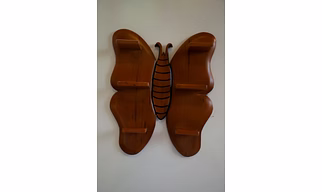 Wooden Butterfly Shelf – Artistic & Functional