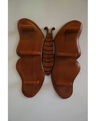 Wooden Butterfly Shelf – Artistic &amp; Functional-12644191