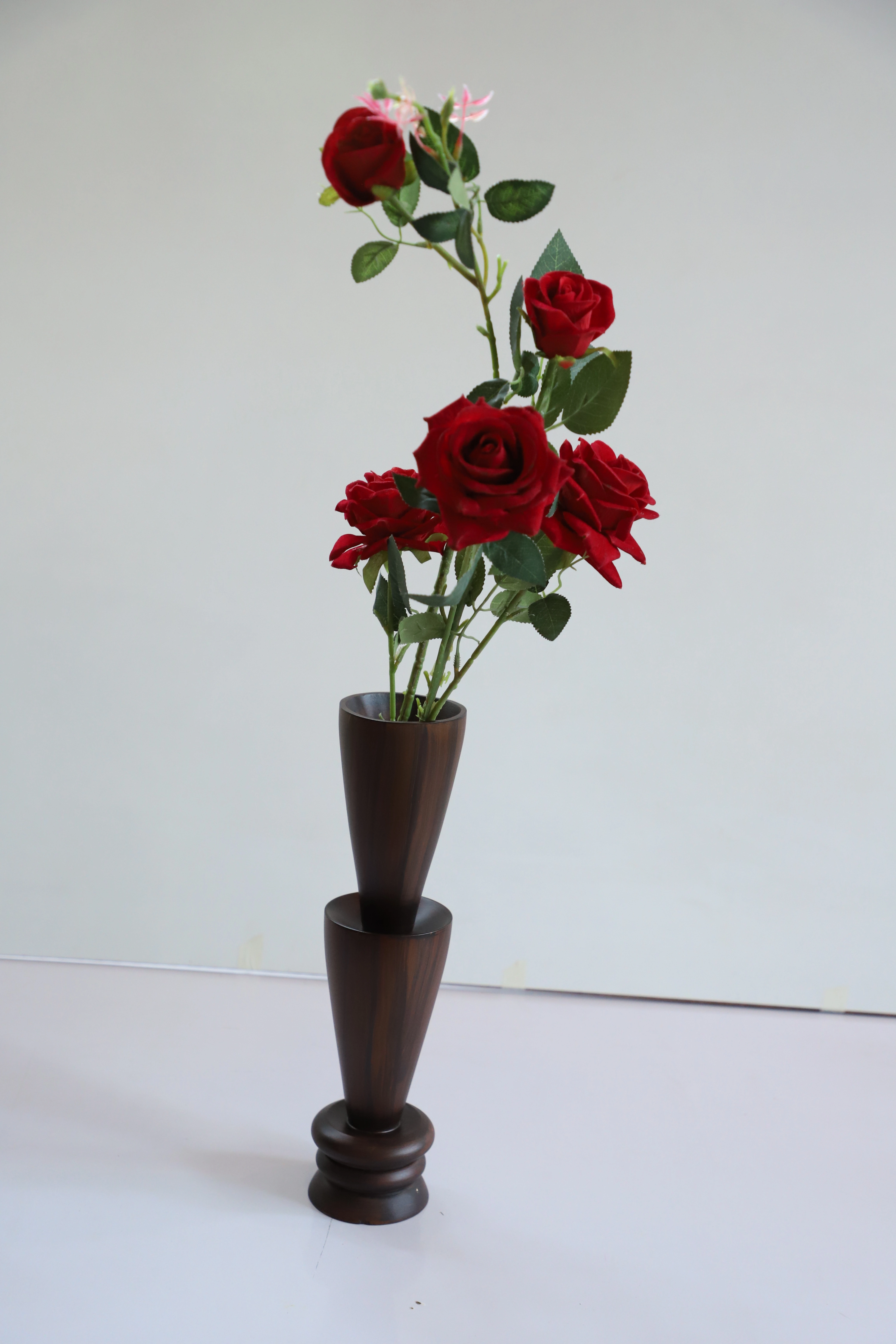 Handcrafted Wooden Vase – Timeless &amp; Elegant-2