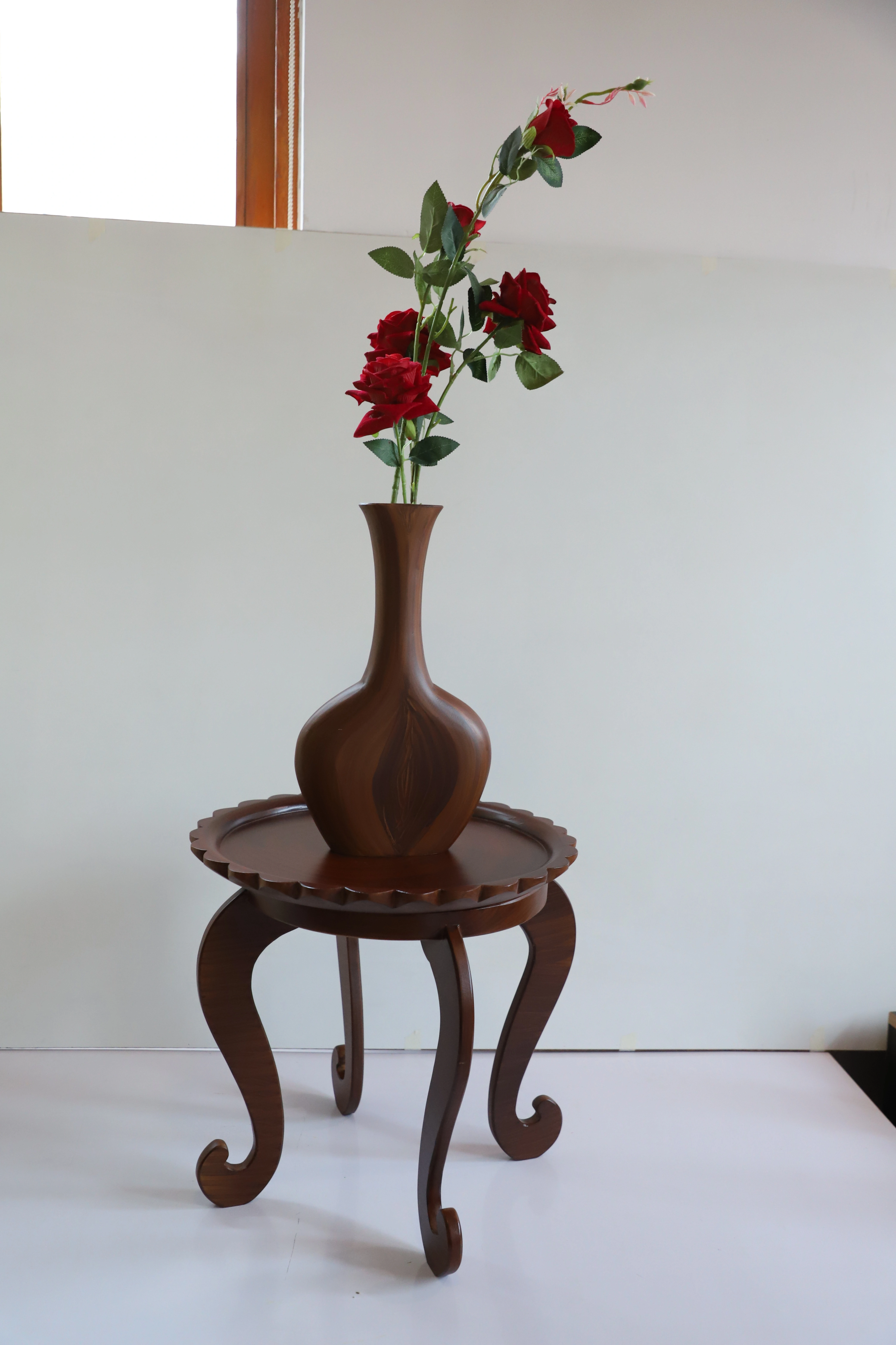 Rustic Wooden Vase – Handcrafted Charm-3