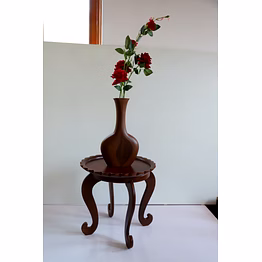 rustic wooden vase – handcrafted charm