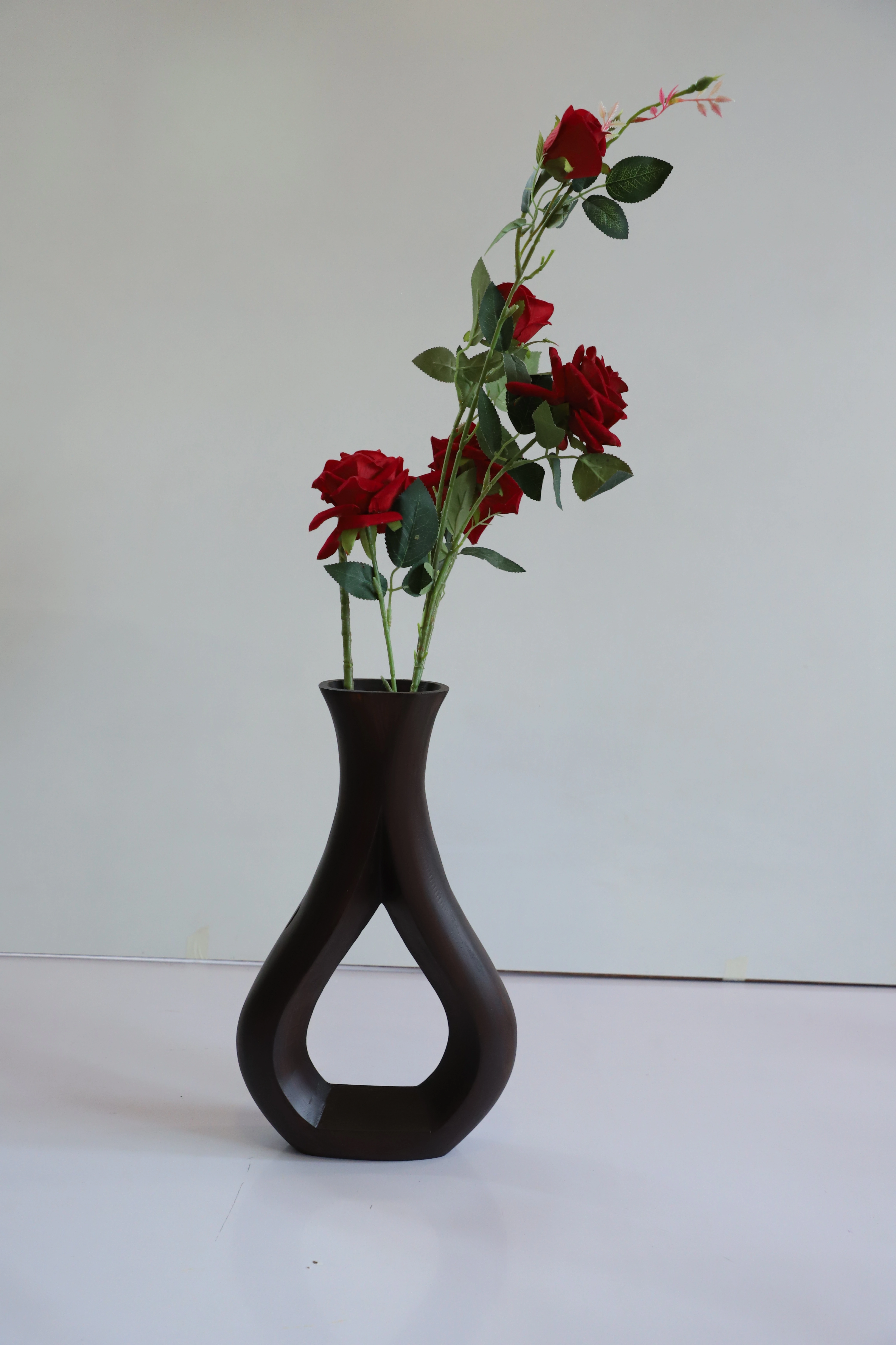 Rustic Wooden Vase – Artisan Crafted Elegance-12644665