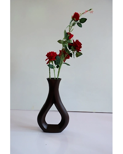 Rustic Wooden Vase – Artisan Crafted Elegance-12644665