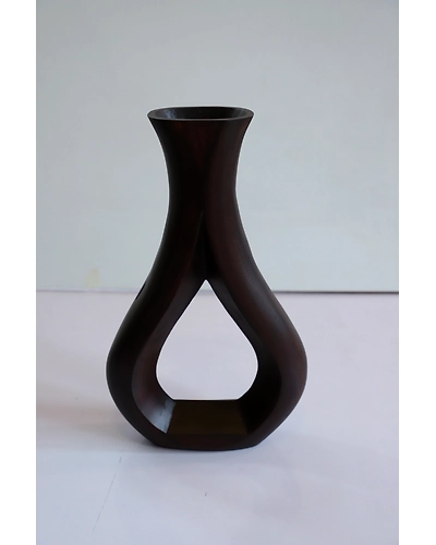 Rustic Wooden Vase – Artisan Crafted Elegance-1