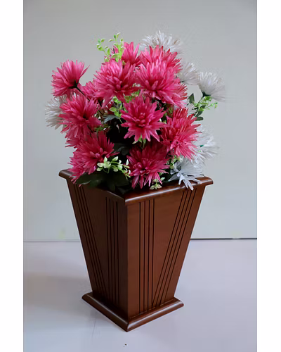 Handcrafted Wooden Vase – Natural Elegance-1