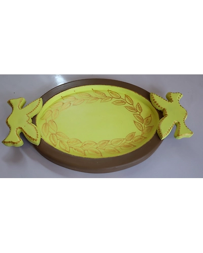 Hand-Painted Wooden Tray – Artisan Elegance-1
