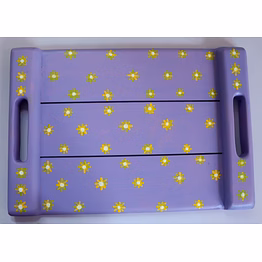 hand-painted wooden tray – unique artisan craft