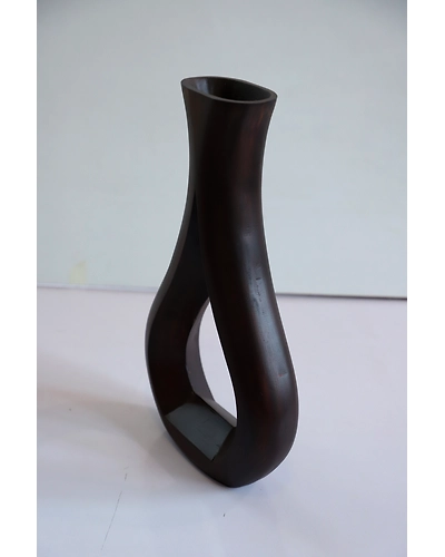 Rustic Wooden Vase – Artisan Crafted Elegance-2