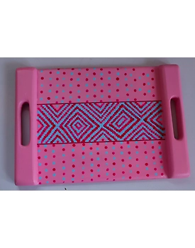 Vibrant Expressions: Hand-Painted Wooden Tray