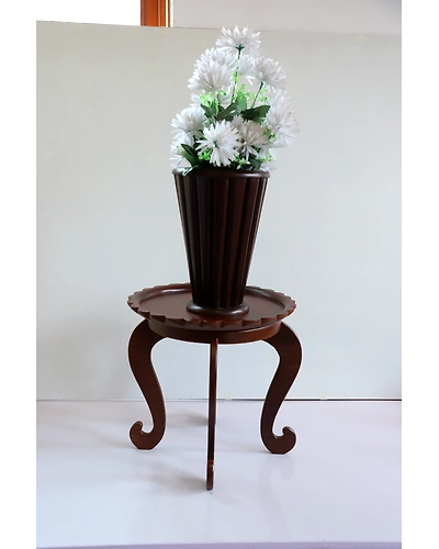 Natural Wooden Vase – Artisan Crafted Elegance-2