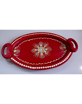 Hand-Painted Wooden Tray