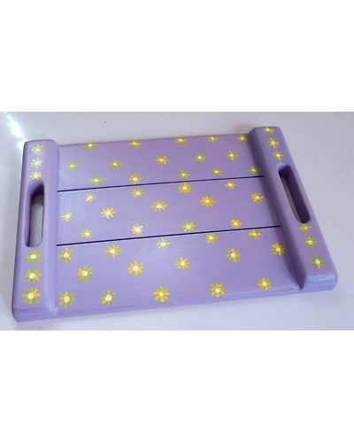 Hand-Painted Wooden Tray – Unique Artisan Craft-1