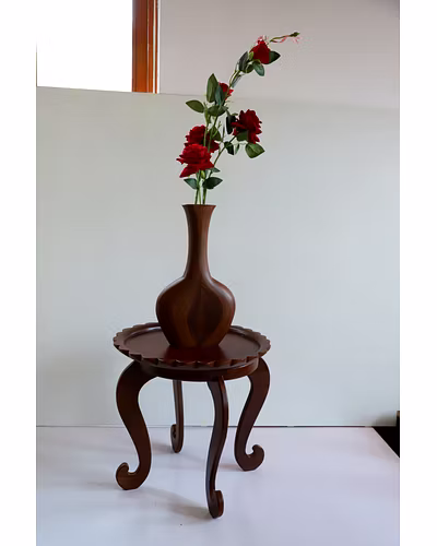 Rustic Wooden Vase – Handcrafted Charm-12644661