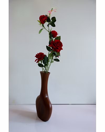 Rustic Wooden Vase – Handcrafted Charm-2