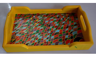 Hand-Painted Wooden Tray – Crafted with Love