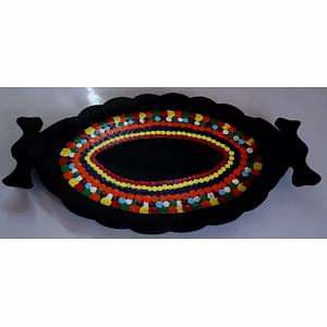Artisan Touch: Hand-Painted Wooden Tray