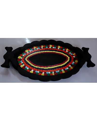 Artisan Touch: Hand-Painted Wooden Tray-2