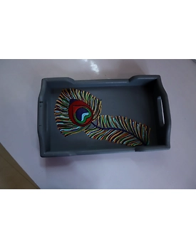 Elegant Feather: Handcrafted Morpankh Tray
