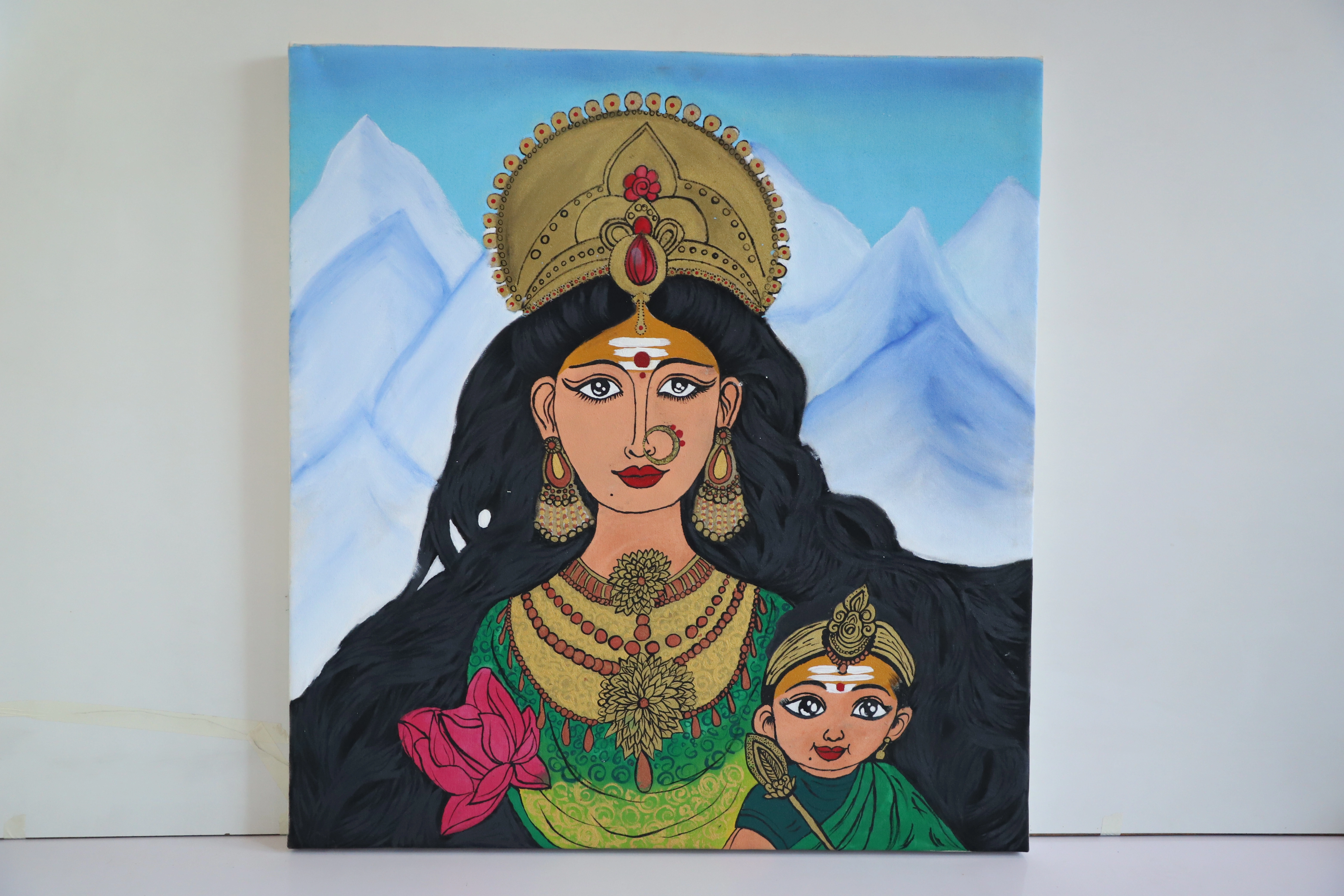 Painting : Divine Power: Goddess Durga-1