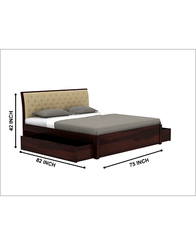 Wooden Bed with Side Tables : Elegant Sleep-3