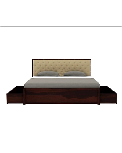 Wooden Bed with Side Tables : Elegant Sleep-2