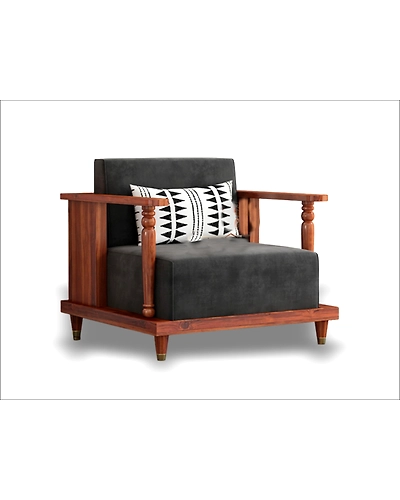 Timeless Elegance: 3+1+1 Wooden Sofa Set-1