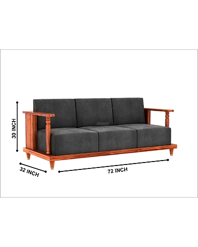 Timeless Elegance: 3+1+1 Wooden Sofa Set-2