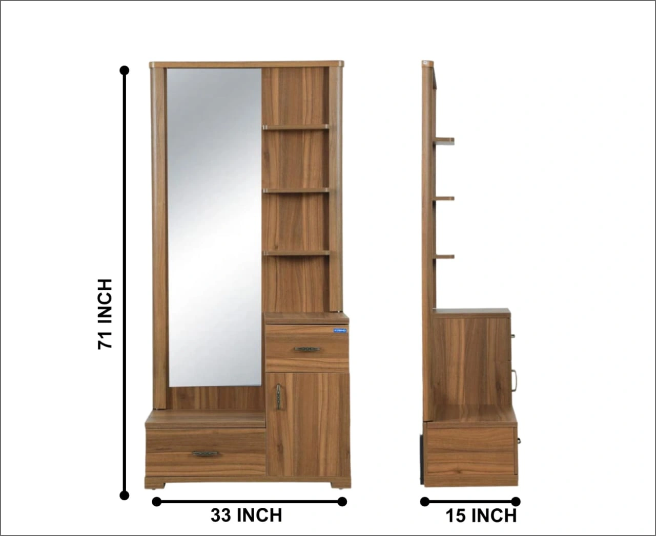 Dressing Table : Stylish Dressing Table with Storage Box and Drawers-2