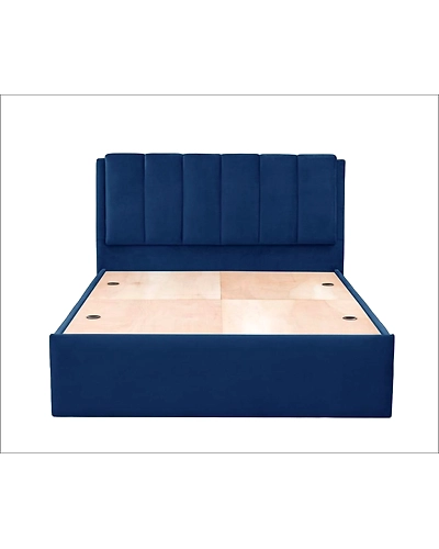 Unpholestered Bed,-1