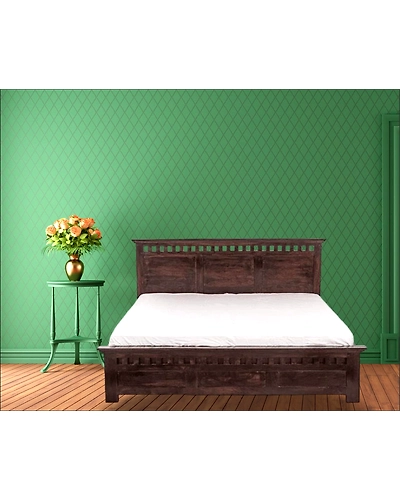 Classic Elegance: The Wooden Bed-12647101
