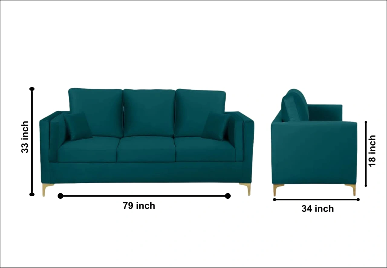 Compact Comfort: 3+1 Seater Sofa-3