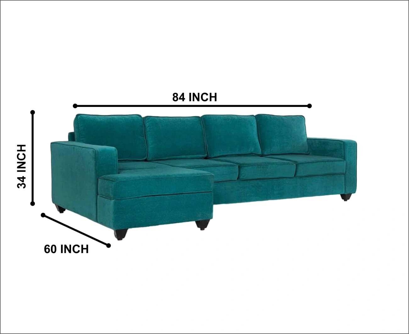 Cozy &amp; Spacious: 5-Seater L-Shape Sofa-4