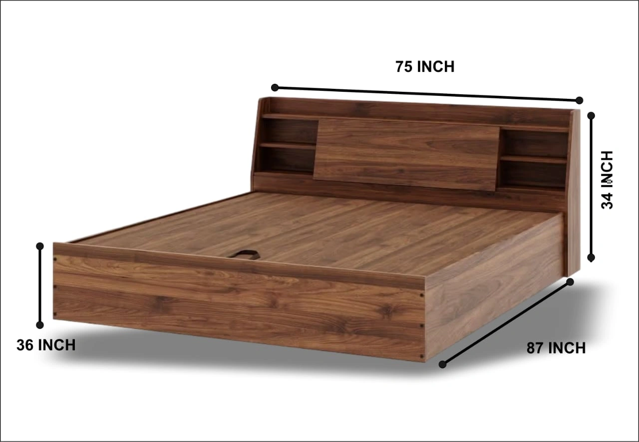 Rustic Wooden Bed – Quality Craftsmanship-2