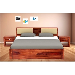 Premium Wooden Bed – Timeless Comfort and Style