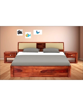 Premium Wooden Bed – Timeless Comfort and Style