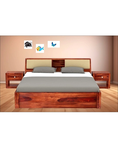 Premium Wooden Bed – Timeless Comfort and Style-12647469