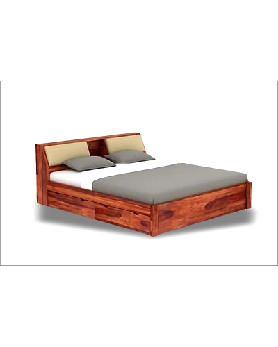 Premium Wooden Bed – Timeless Comfort and Style-1