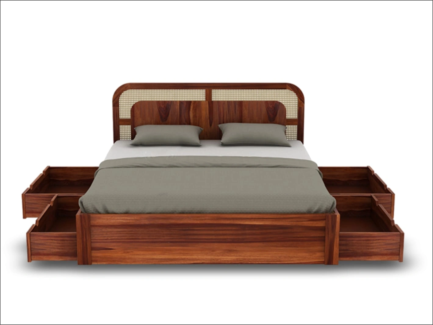 Premium Wooden Bed – Timeless Comfort and Style-1